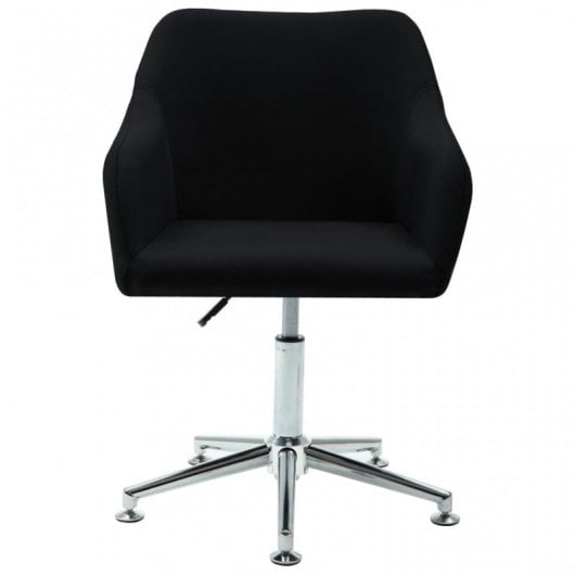 VidaXL chaise de bureau pivotante tissu noir