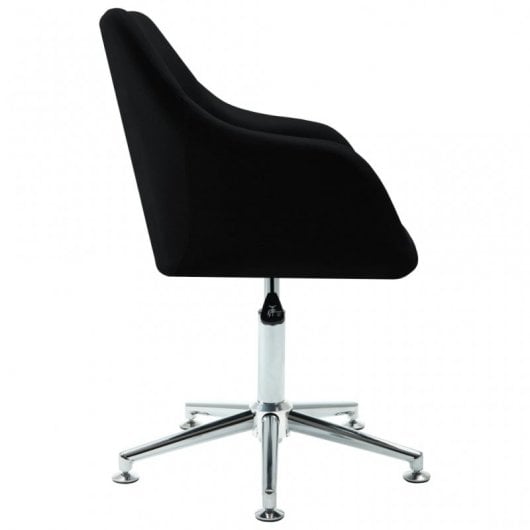 VidaXL chaise de bureau pivotante tissu noir