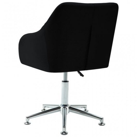 VidaXL chaise de bureau pivotante tissu noir
