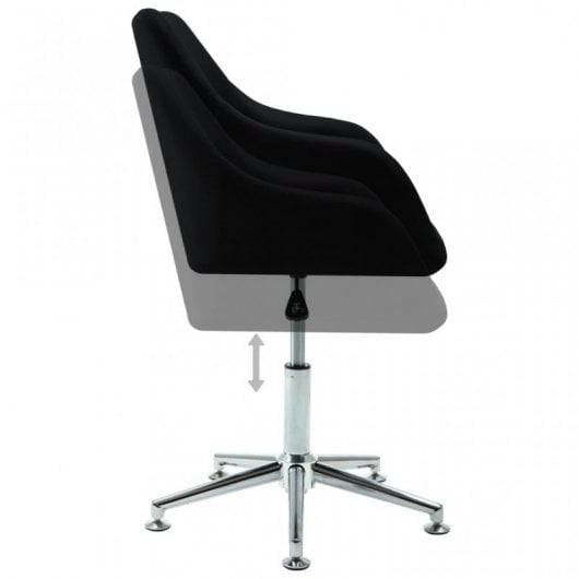 VidaXL chaise de bureau pivotante tissu noir