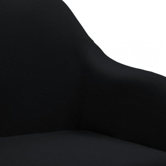 VidaXL chaise de bureau pivotante tissu noir