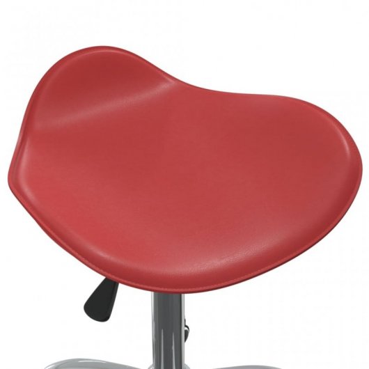 VidaXL Silla de Oficina Cuero Sintético Rojo Tinto