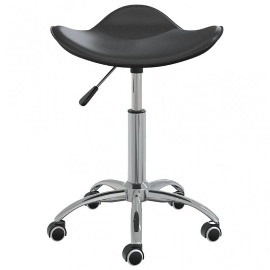 VidaXL Silla de Oficina Cuero Sintético Negro