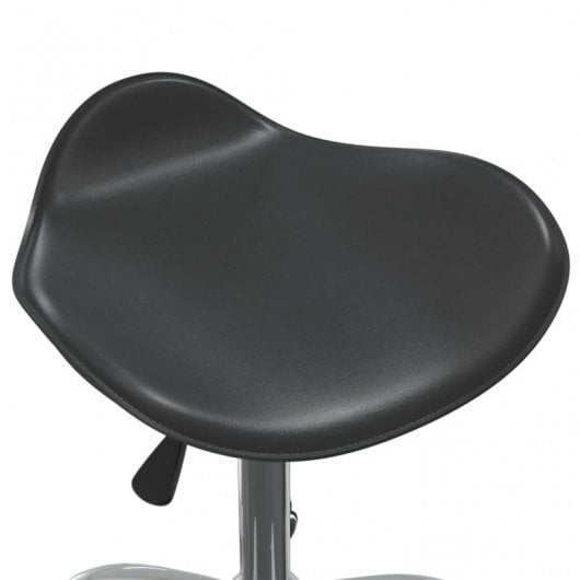 VidaXL Silla de Oficina Cuero Sintético Negro
