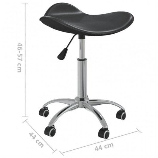 VidaXL Silla de Oficina Cuero Sintético Negro