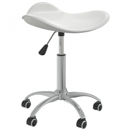 VidaXL Chaise de bureau en cuir blanc