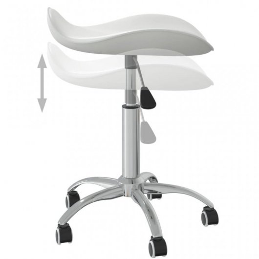 VidaXL Chaise de bureau en cuir blanc