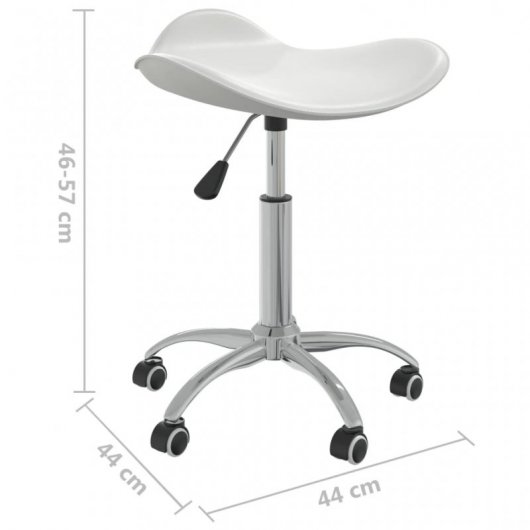 VidaXL Chaise de bureau en cuir blanc