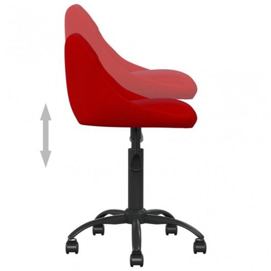 VidaXL Silla de Oficina Terciopelo Rojo Tinto