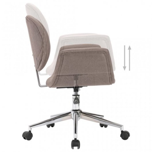 VidaXL Silla de Oficina Giratoria Gris Taupe