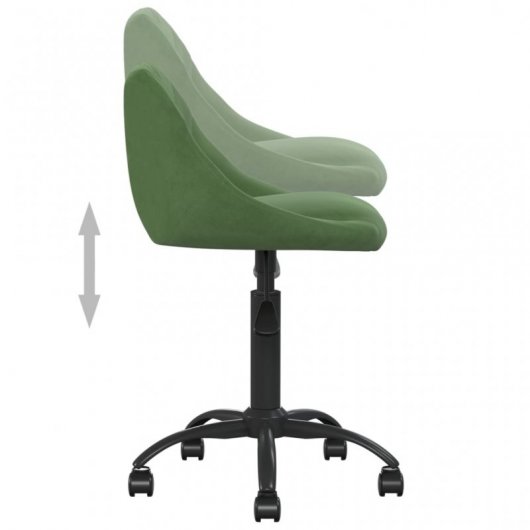 VidaXL Silla de Oficina de Terciopelo Verde Oscuro