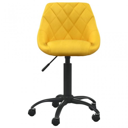 VidaXL Silla de Oficina Terciopelo Amarillo Mostaza