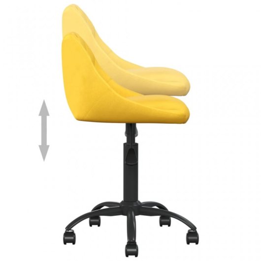 VidaXL Silla de Oficina Terciopelo Amarillo Mostaza