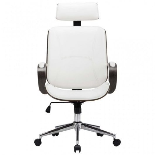 VidaXL Chaise de Bureau avec Appui-Tête Blanc