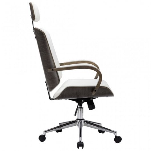 VidaXL Chaise de Bureau avec Appui-Tête Blanc