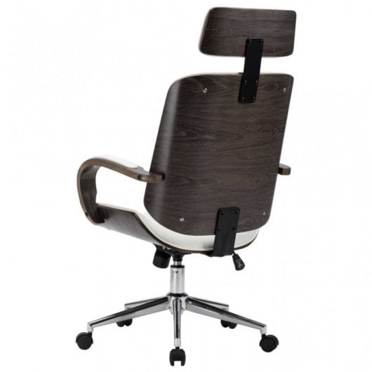 VidaXL Chaise de Bureau avec Appui-Tête Blanc