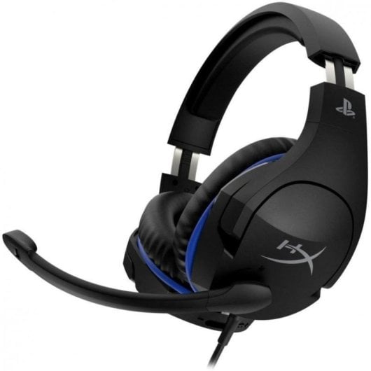 Auricolari HyperX Cloud Stinger con cavo Jack 3,5 mm per Gaming con Cancellazione del Rumore, Microfono e controllo volume, Nero e Blu