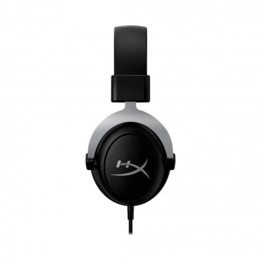 Auriculares HyperX CloudX com fio Jack 3,5 mm para Gaming com cancelamento de ruído e microfone, preto/prata