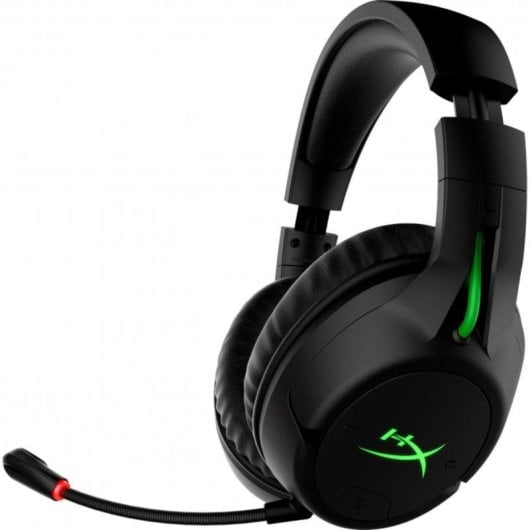 Auriculares HyperX CloudX Flight Inalámbricos Wireless Gaming com Cancelamento de Ruído, Microfone Destacável, Mixer de Chat Integrado, Preto e Verde