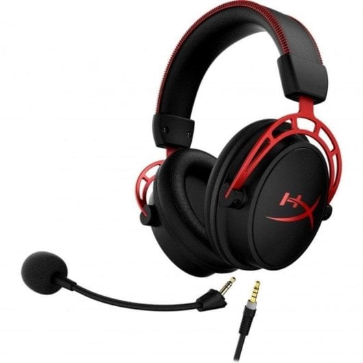 Casque HyperX Cloud Alpha filaire Jack 3,5 mm Gaming avec microphone antibruit Noir/Rouge