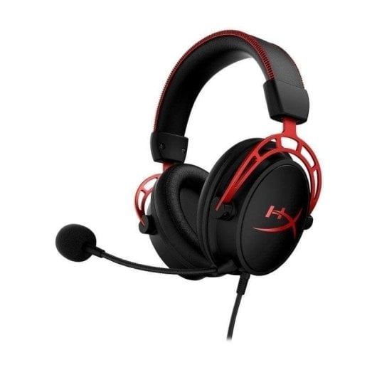 Auricolari HyperX Cloud Alpha con cavo Jack 3,5mm Gaming con Cancellazione Rumore, Nero/Rosso