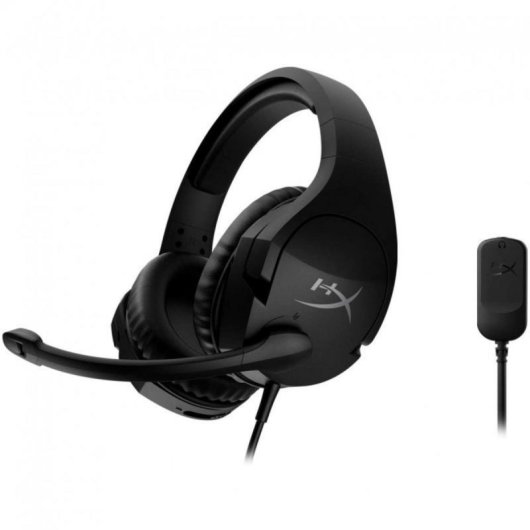Auriculares HyperX Cloud Stinger S con cable sonido envolvente 7.1 gaming con cancelación de ruido negros