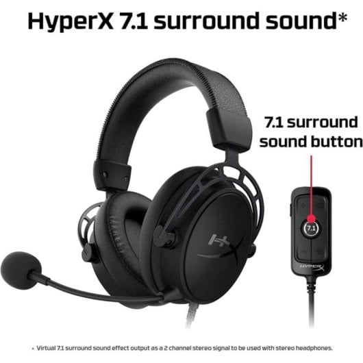 Kopfhörer HyperX Cloud Alpha S kabelgebunden Gaming Virtual 7.1 Noise Cancelling Schwarz