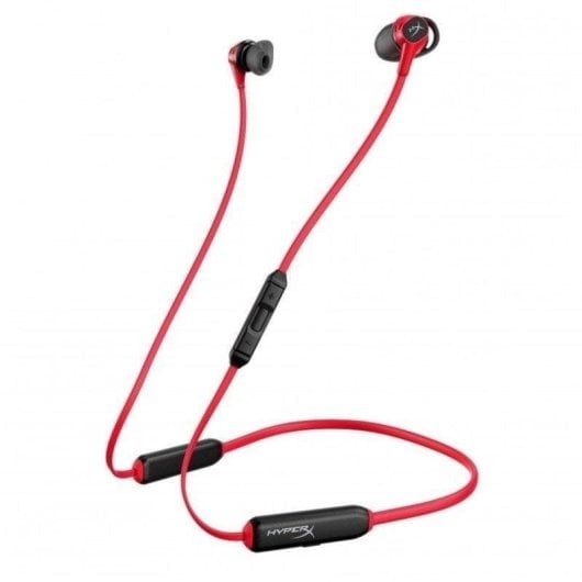Auriculaires HyperX Cloud Buds sans fil Bluetooth, micro intégré, pour appels et musique, rouge/noir