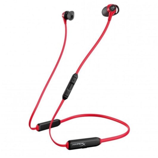 Auriculaires HyperX Cloud Buds sans fil Bluetooth pour musique et appels, micro-câble, rouge/noir