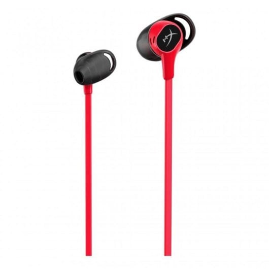 Auriculaires HyperX Cloud Buds sans fil Bluetooth pour musique et appels, micro-câble, rouge/noir
