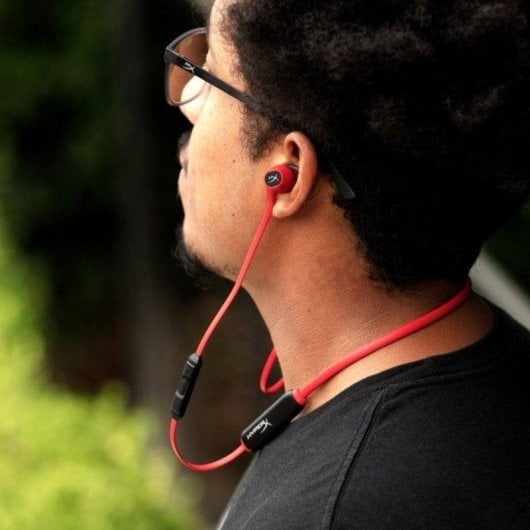 Auriculares HyperX Cloud Buds Inalámbricos Bluetooth para Chamadas e Música com Microfone Vermelho/Preto