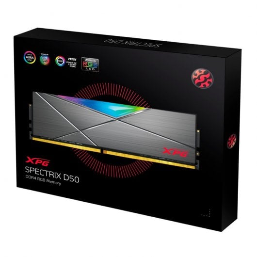 Adata XPG Spectrix D50 RGB DDR4 3200MHz PC4-25600 16GB 2x8GB CL16 Cinzento Tungsténio