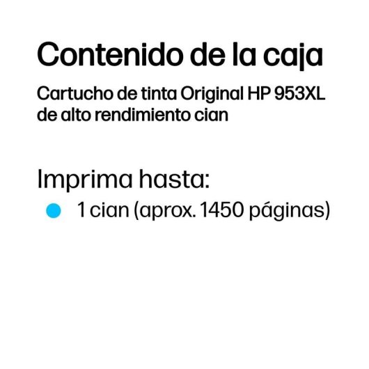 Cartucho de Tinta Original HP 953XL Cian Alta Capacidad