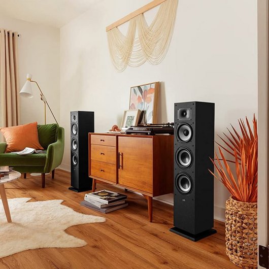 Polk Monitor XT60 Par de Altifalantes de Chão Hi-Fi Pretos