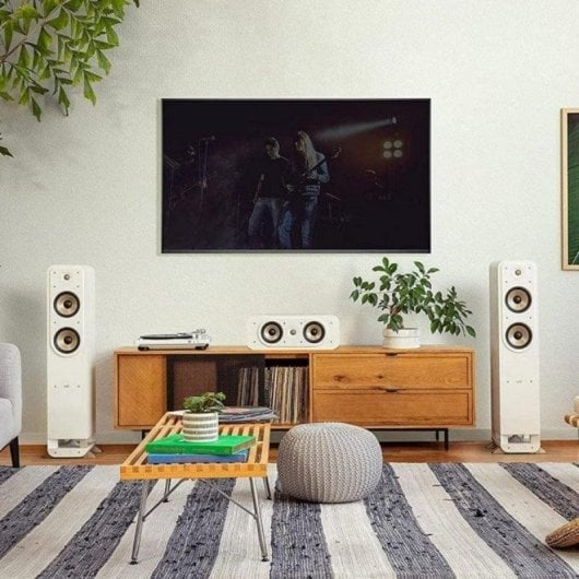 Altavoces Polk Audio da pavimento cablati 150W Hi-Res bianchi bass reflex