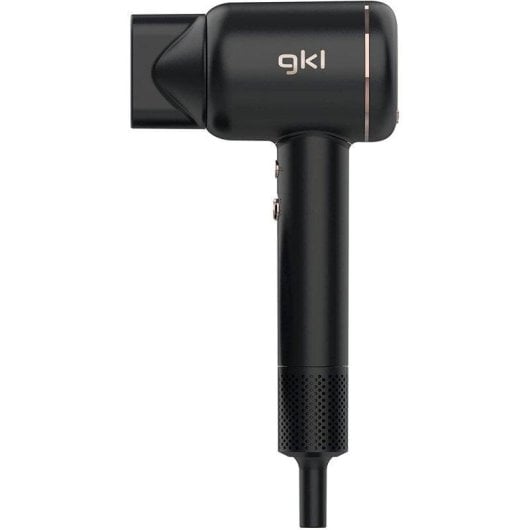 Phon Ionico Professionale GKL Beauty Onyx Smart 1600W 4 Temperature 3 Velocità LED Nero con Diffusore e Concentratore