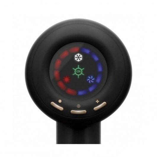 Sèche-cheveux Ionique Professionnel GKL Beauty Onyx Smart 1600W 4 Températures 3 Vitesses LED Noir