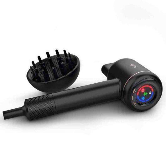 Sèche-cheveux Ionique Professionnel GKL Beauty Onyx Smart 1600W 4 Températures 3 Vitesses LED Noir
