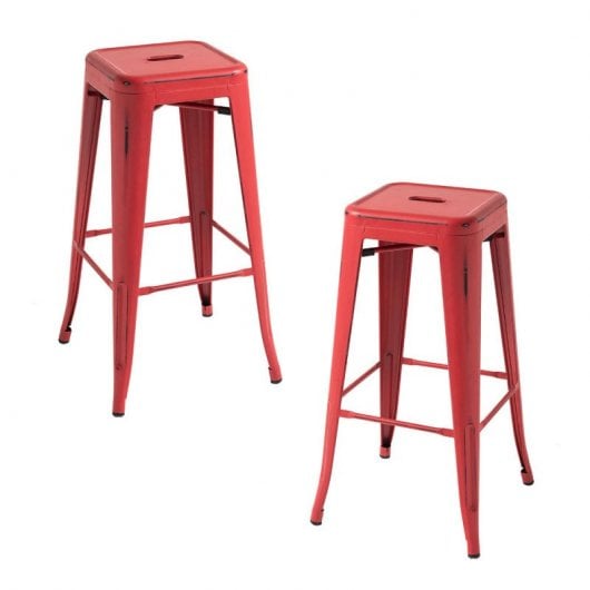 Packs Taburetes Altos - Pack 2 Taburetes Torix Vintage - Rojo vintage