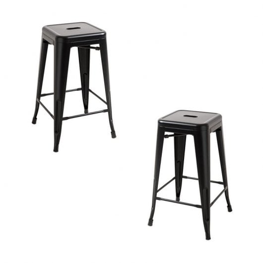 Packs Taburetes Bajos - Pack 2 Taburetes Torix Bajos - Negro mate