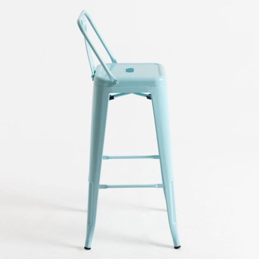 Packs Taburetes Altos - Pack 4 Taburetes Torix Respaldo - Azul cielo