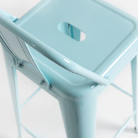 Packs Taburetes Altos - Pack 4 Taburetes Torix Respaldo - Azul cielo