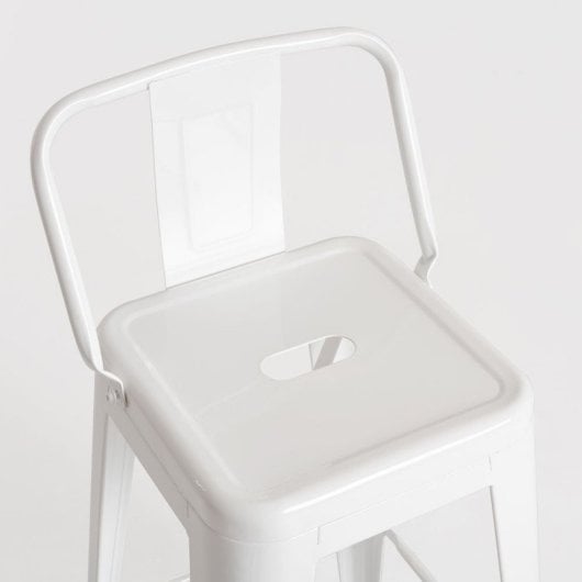 Packs Taburetes Altos - Pack 6 Taburetes Torix Respaldo - Blanco