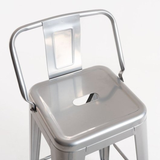 Packs Taburetes Altos - Pack 6 Taburetes Torix Respaldo - Gris metalizado