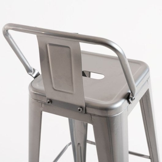 Packs Taburetes Altos - Pack 6 Taburetes Torix Respaldo - Gris metalizado