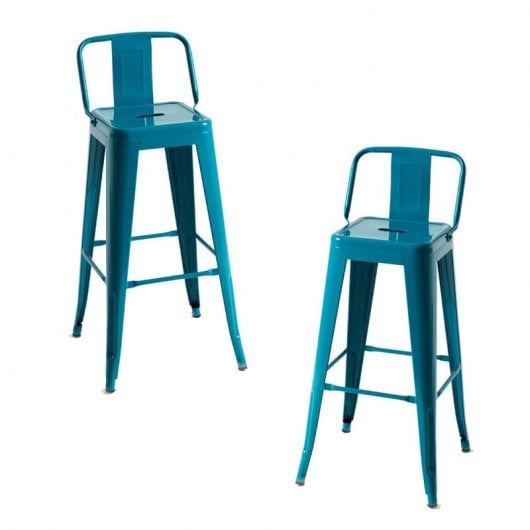 Packs Taburetes Altos - Pack 2 Taburetes Torix Respaldo - Verde azulado