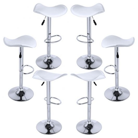 Packs Taburetes Altos - Pack 6 Taburetes Rox - Blanco