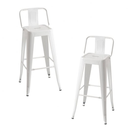 Packs Taburetes Altos - Pack 2 Taburetes Torix Respaldo - Blanco