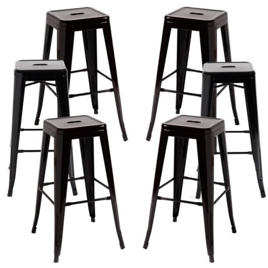 Packs Taburetes Altos - Pack 6 Taburetes Torix Altos - Negro