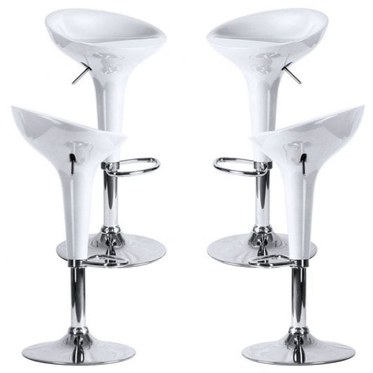 Packs Taburetes Altos - Pack 4 Taburetes Madison - Blanco